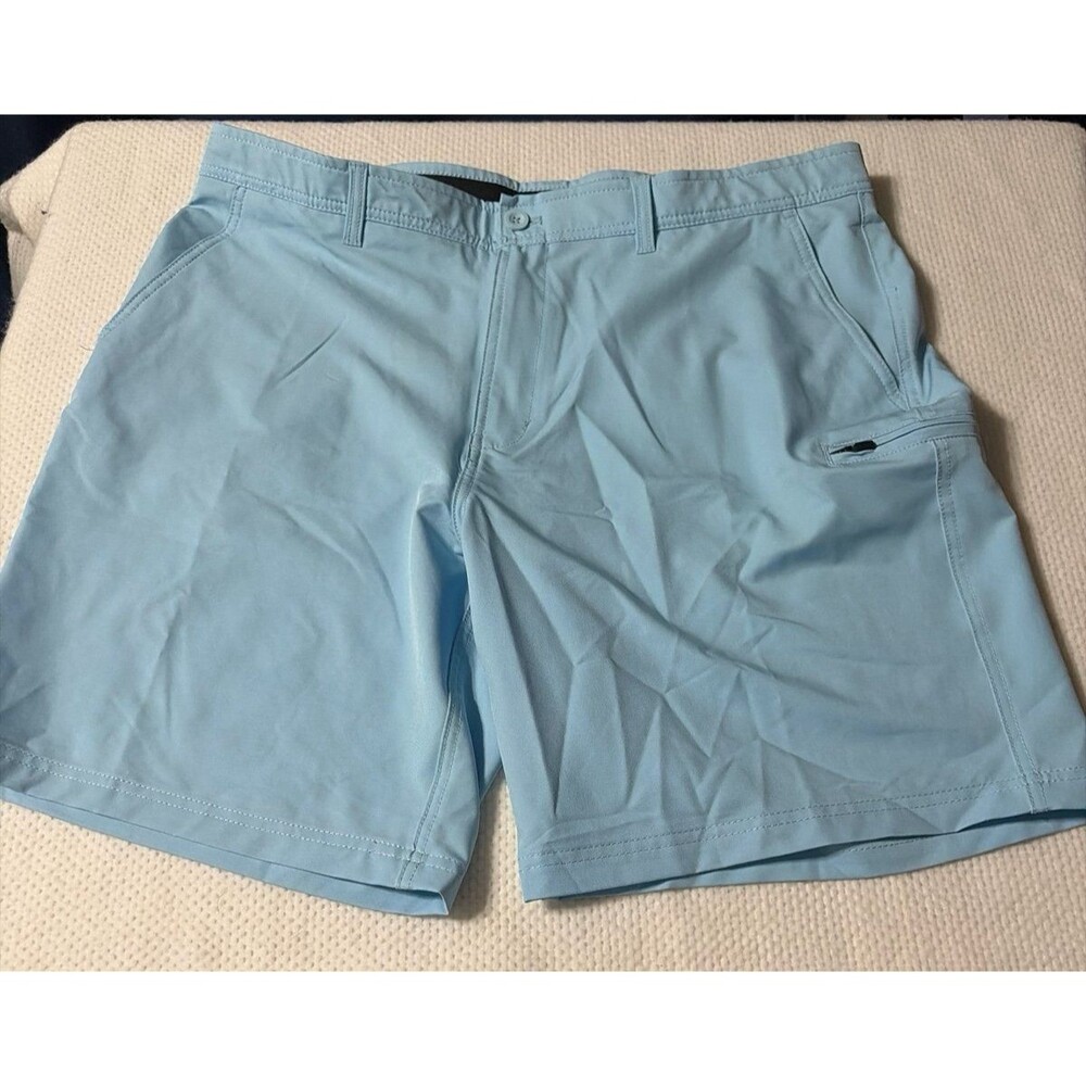 Silver Bait Men's Performance Shorts Size 40 Blue Fishing Hiking Zipper Pocket